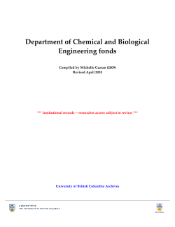 Chemical and Biological Engineering, Department of