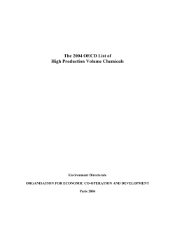 The 2004 OECD List of High Production Volume Chemicals