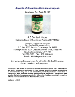 conscious sedation - Key Medical Resources