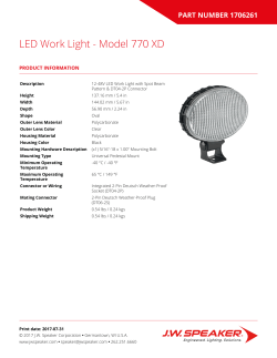 Part Number 1706261 Specification Sheet