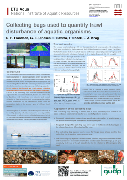 Collecting bags used to quantify trawl disturbance of aquatic