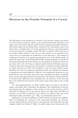 17 Electrons in the Periodic Potential of a Crystal