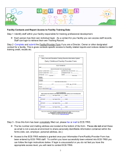Employer Contacts Only: Understanding Reports - TRIS