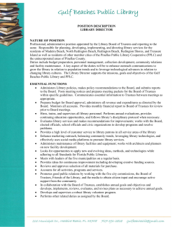 POSITION DESCRIPTION LIBRARY DIRECTOR NATURE OF