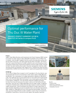 Optimal performance for Thu Duc III Water Plant