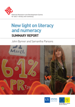 New light on literacy and numeracy
