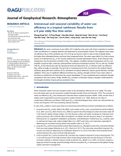 Interannual and seasonal variability of water use efficiency in a