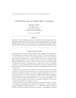 Partial Parsing via Finite-State Cascades