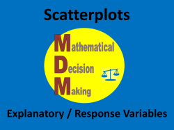 Scatterplots - Lynn Public Schools