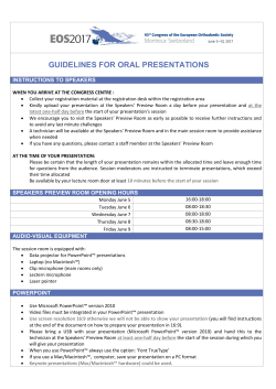 guidelines for oral presentations