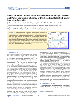 Effects of Iodine Content in the Electrolyte on the Charge Transfer