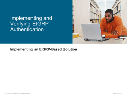 Implementing and Verifying EIGRP Authentication