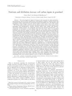 Nutrients and defoliation increase soil carbon inputs in