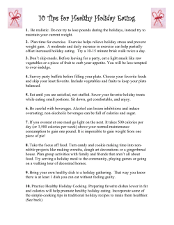 10 Tips for Healthy Holiday Eating