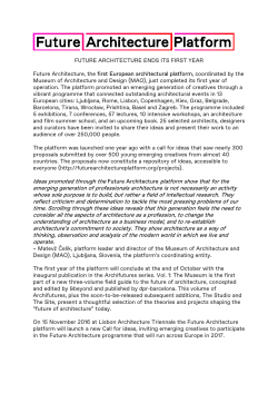 Future Architecture Ends its First Year_Archifutures_Vol_1