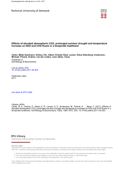 Effects of elevated atmospheric CO2, prolonged summer drought