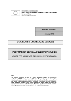 Post Market Clinical Follow-up