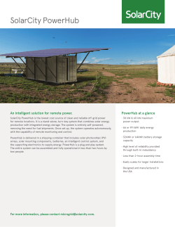 to the SolarCity PowerHub data sheet