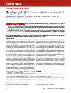 Macrophage receptor SR-AI is crucial to maintain