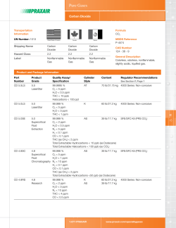 Carbon Dioxide CO2 Spec Sheet SS P4574