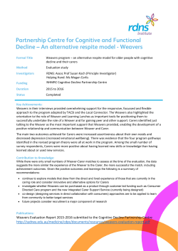 An alternative respite model
