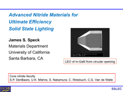 Advanced Nitride Materials for Ultimate Efficiency Solid State Lighting