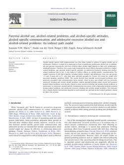 Parental alcohol use, alcohol-related problems, and alcohol