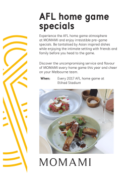 AFL home game specials