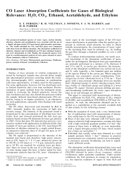 H2O, CO2, Ethanol, Acetaldehyde, and Ethylene