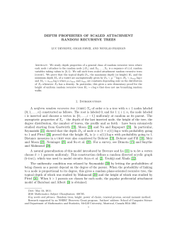 DEPTH PROPERTIES OF SCALED ATTACHMENT RANDOM
