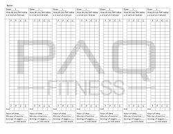 Food log - Paq Fitness