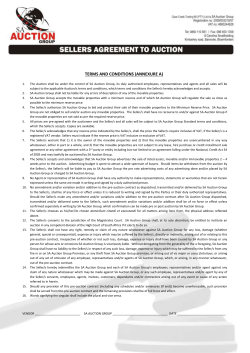 TERMS AND CONDITIONS (ANNEXURE A) The Auction shall be