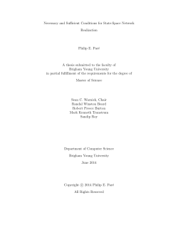 Necessary and Sufficient Conditions for State-Space