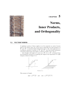 Norms, Inner Products, and Orthogonality