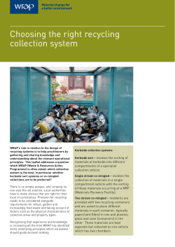 Choosing the right recycling collection system