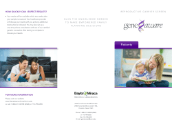 GeneAware Reproductive Carrier Screen Information for Patients