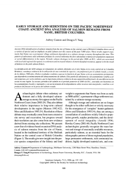 Early Storage and Sedentism on the Pacific Northwest Coast