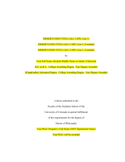 ElectronicThesisTemplate - University of Colorado Denver