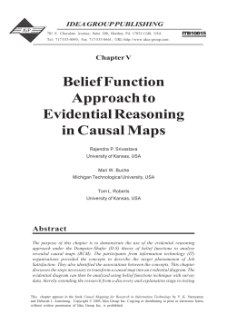 Belief Function Approach to Evidential Reasoning in Causal Maps