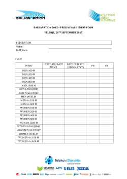 Final Entry Form - balkan athletics official website