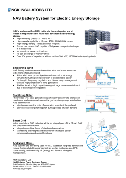 NAS Battery System for Electric Energy Storage