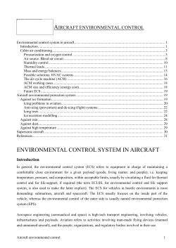 Aircraft environmental control system