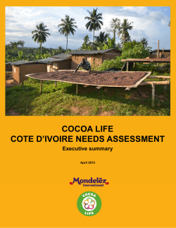 Cocoa Life Cote dIvoire Needs Assessment Exec summary_20150421