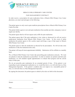 MIRACLE HILLS PRIMARY CARE CENTER PAIN MANAGEMENT