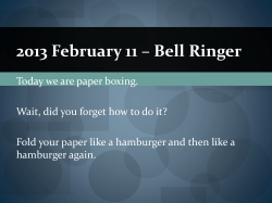 2012 February 6 * Bell Ringer