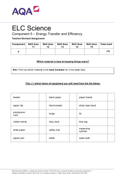 Component 5 - Energy transfer and efficiency