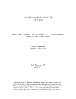 Central Bank Transparency and the Crowding Out of Private