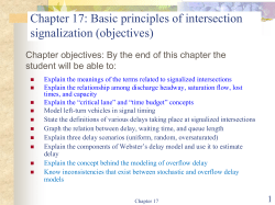 Basic principles of intersection signalization