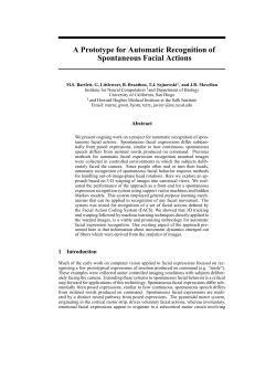 A Prototype for Automatic Recognition of Spontaneous Facial Actions