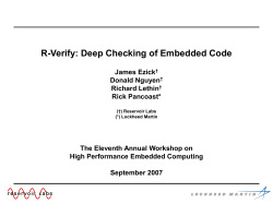 R-Verify: Deep Checking of Embedded Code
